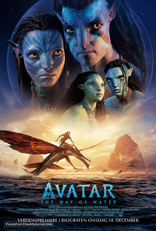 Avatar: The Way of Water - Danish Movie Poster