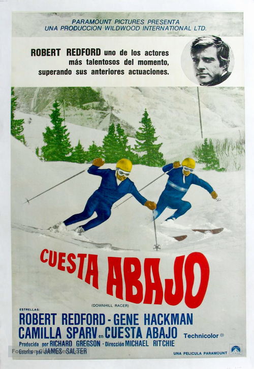 Downhill Racer - Argentinian Movie Poster