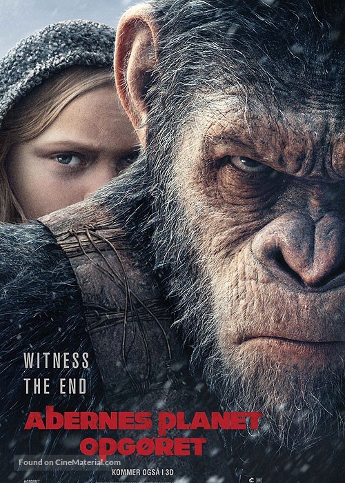 War for the Planet of the Apes - Danish Movie Poster