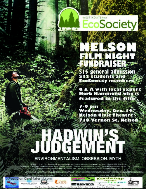 Hadwin&#039;s Judgement - Canadian Movie Poster