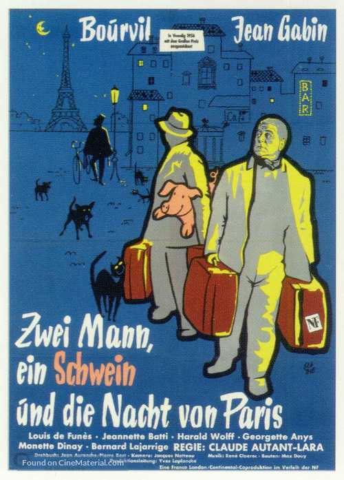 La travers&eacute;e de Paris - German Movie Poster