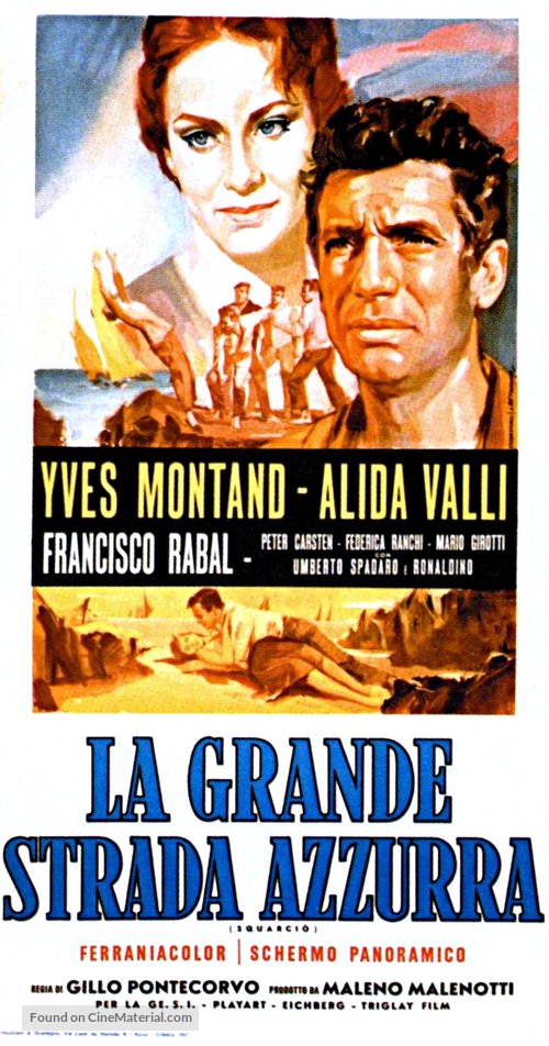 La grande strada azzurra - Italian Movie Poster