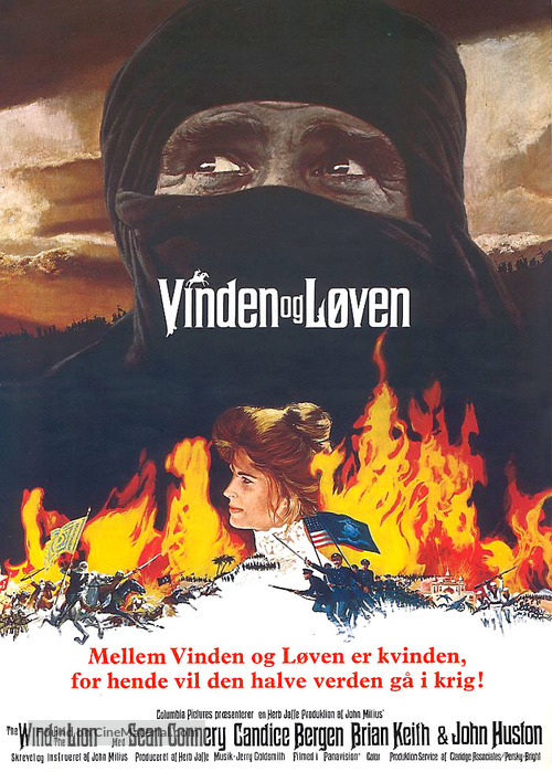 The Wind and the Lion - Danish Movie Poster