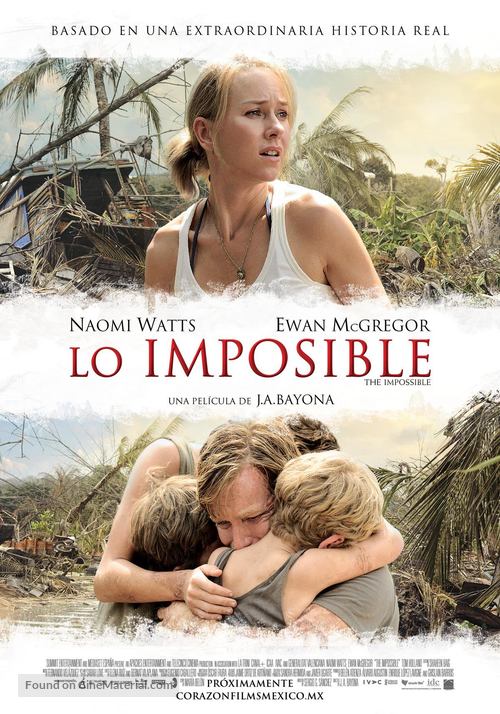 Lo imposible - Mexican Movie Poster