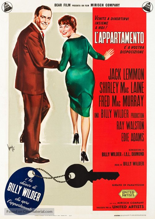 The Apartment - Italian Theatrical movie poster