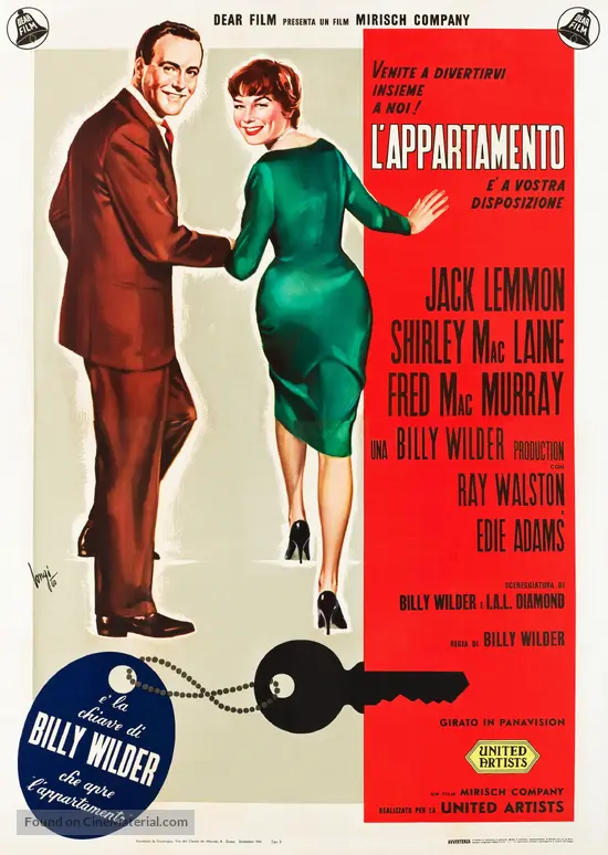 The Apartment Italian Theatrical Poster The Apartment Italian Theatrical Poster