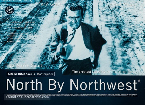 North by Northwest - British Re-release movie poster