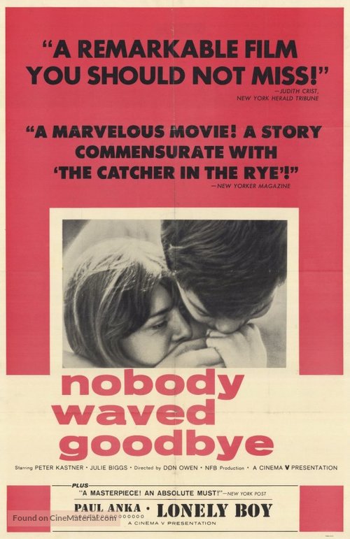 Nobody Waved Good-bye - Canadian Movie Poster
