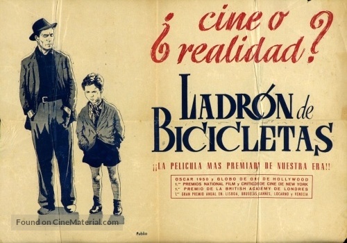 Ladri di biciclette - Spanish Movie Poster