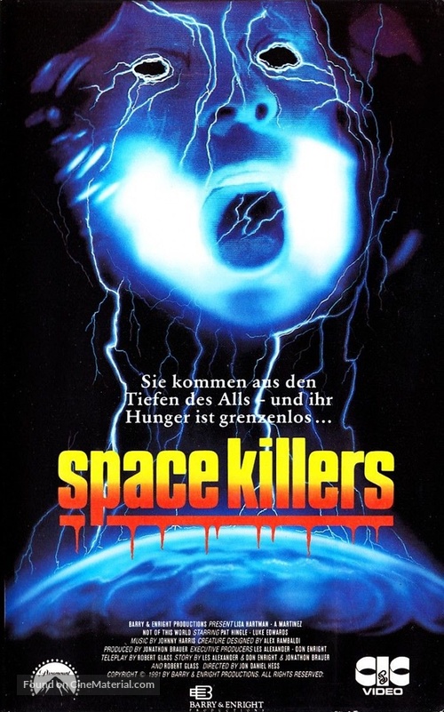 Not of This World - German VHS movie cover