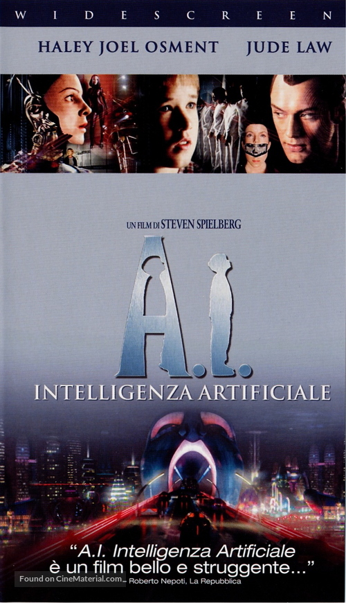 Artificial Intelligence: AI - Italian VHS movie cover