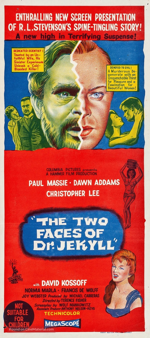 The Two Faces of Dr. Jekyll - Australian Movie Poster