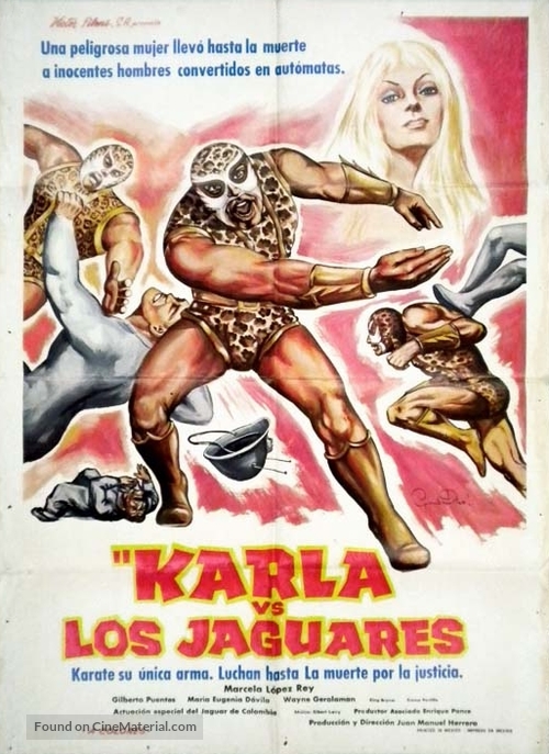 Karla contra los jaguares - Mexican Movie Poster