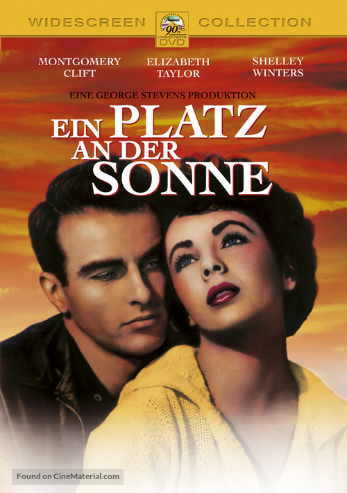 A Place in the Sun - German DVD movie cover