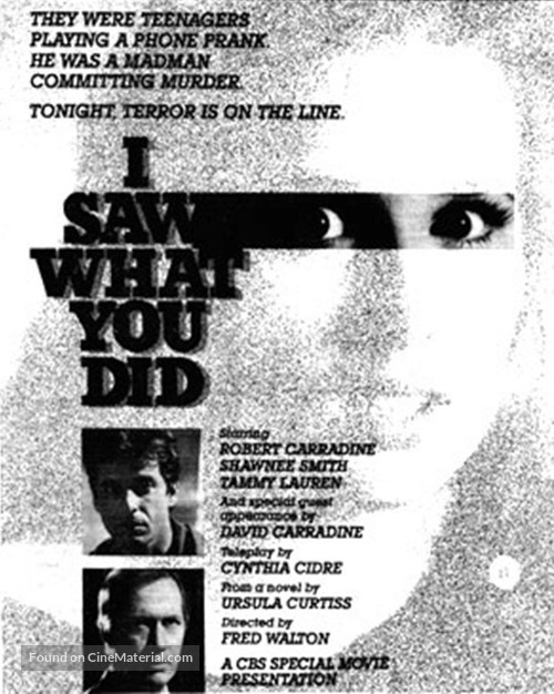 I Saw What You Did - poster