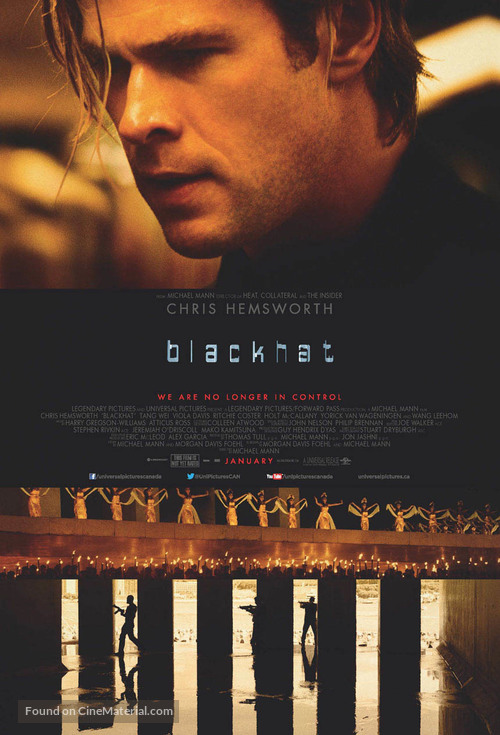 Blackhat - Canadian Movie Poster