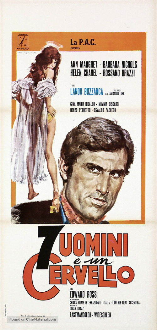 7 uomini e un cervello - Italian Movie Poster