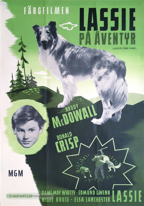 Lassie Come Home - Swedish Movie Poster