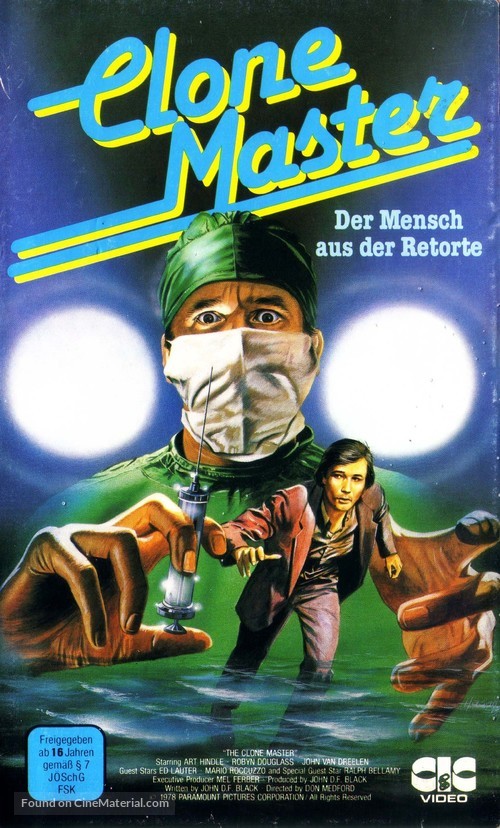 The Clone Master - German VHS movie cover