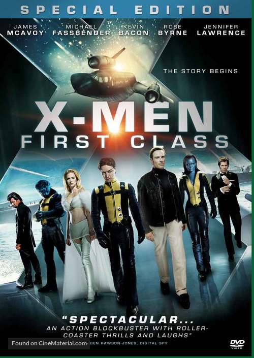 X-Men: First Class - DVD movie cover