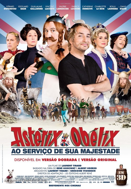 Ast&eacute;rix et Ob&eacute;lix: Au Service de Sa Majest&eacute; - Portuguese Movie Poster