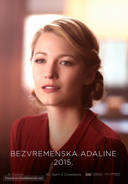 The Age of Adaline - Croatian Movie Poster