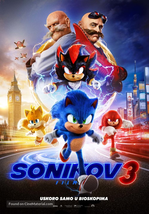 Sonic the Hedgehog 3 - Serbian Movie Poster