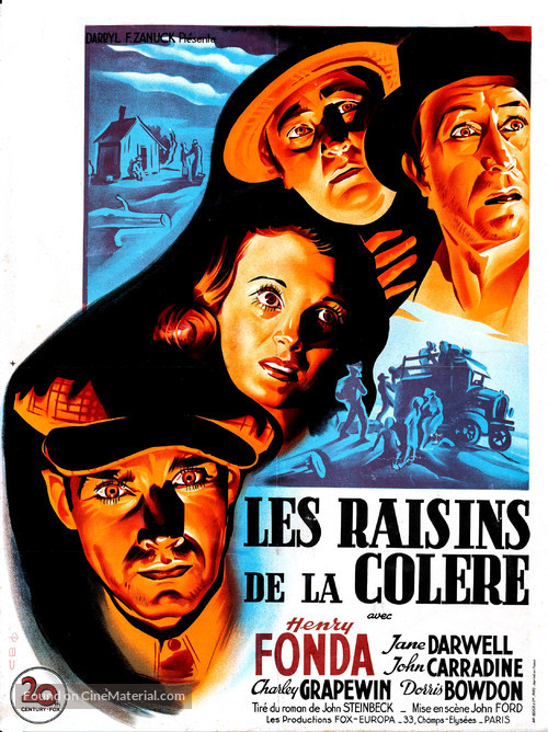 The Grapes of Wrath - French Movie Poster