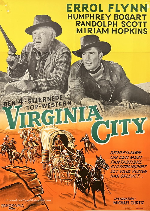 Virginia City - Danish Movie Poster