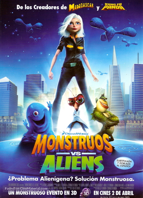 Monsters vs. Aliens - Argentinian Movie Poster