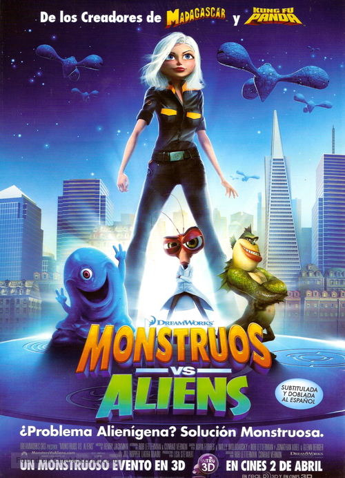 Monsters vs. Aliens - Argentinian Movie Poster