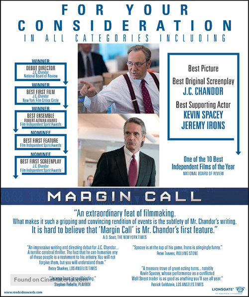 Margin Call - For your consideration movie poster