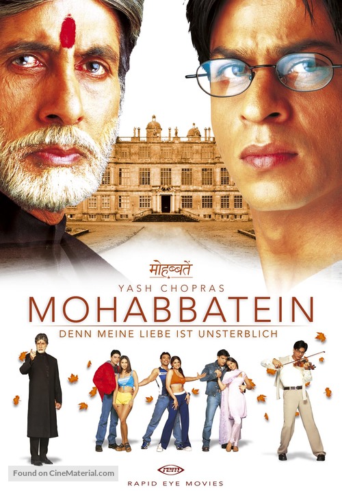Mohabbatein - German DVD movie cover
