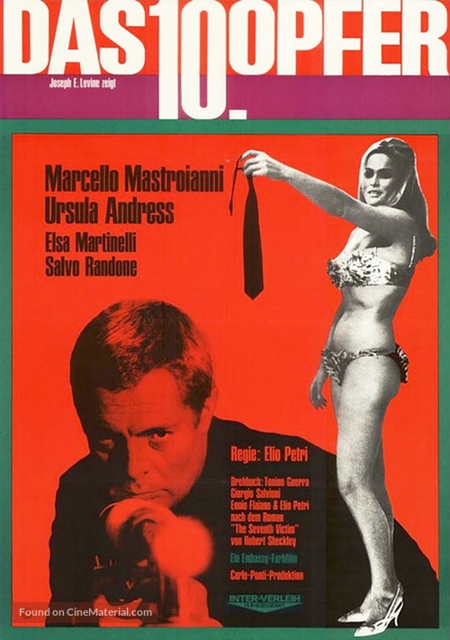 La decima vittima - German Movie Poster