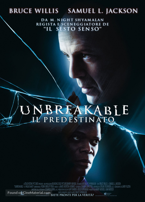 Unbreakable - Italian Movie Poster