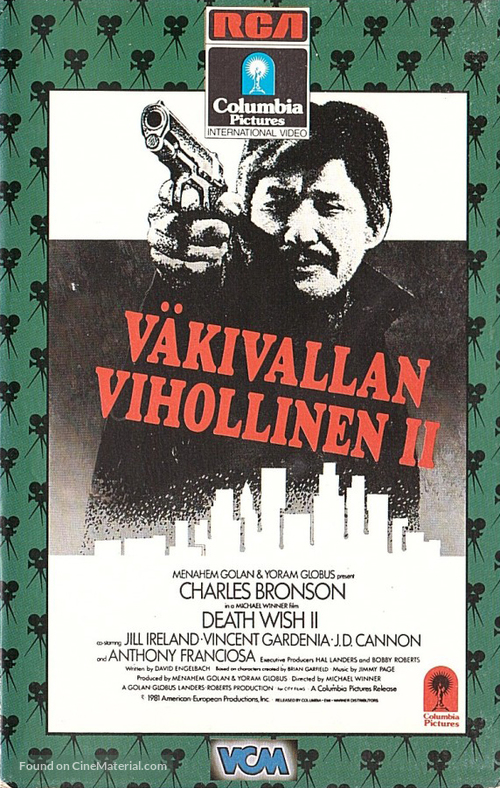 Death Wish II - Finnish VHS movie cover