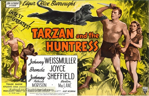 Tarzan and the Huntress - British Movie Poster