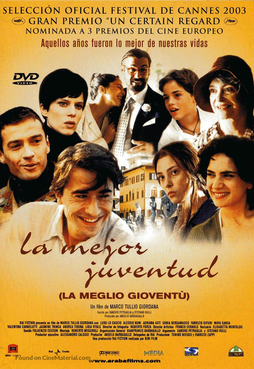 La meglio giovent&ugrave; - Spanish DVD movie cover