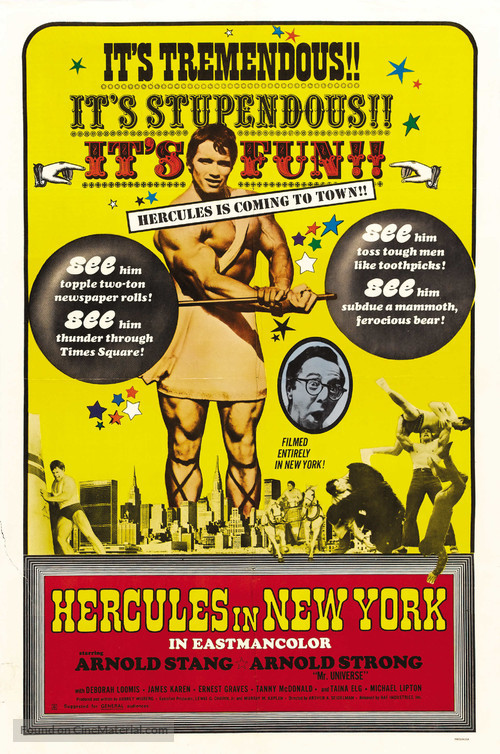 Hercules In New York - Movie Poster