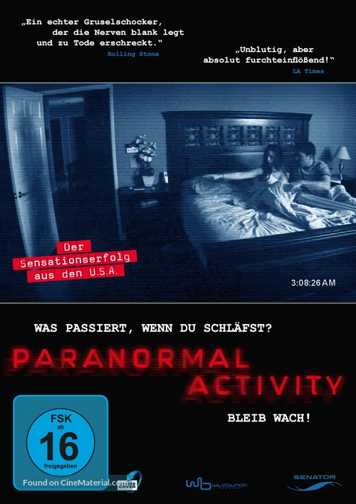 Paranormal Activity - German DVD movie cover