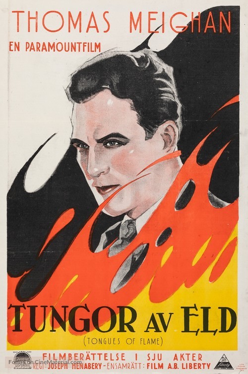 Tongues of Flame - Swedish Movie Poster