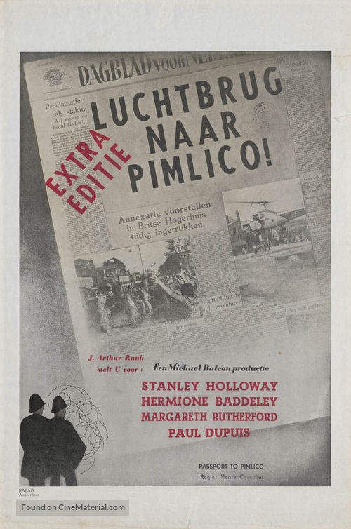Passport to Pimlico - Dutch Movie Poster