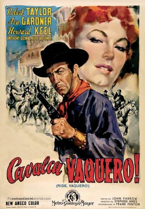 Ride, Vaquero! - Italian Movie Poster