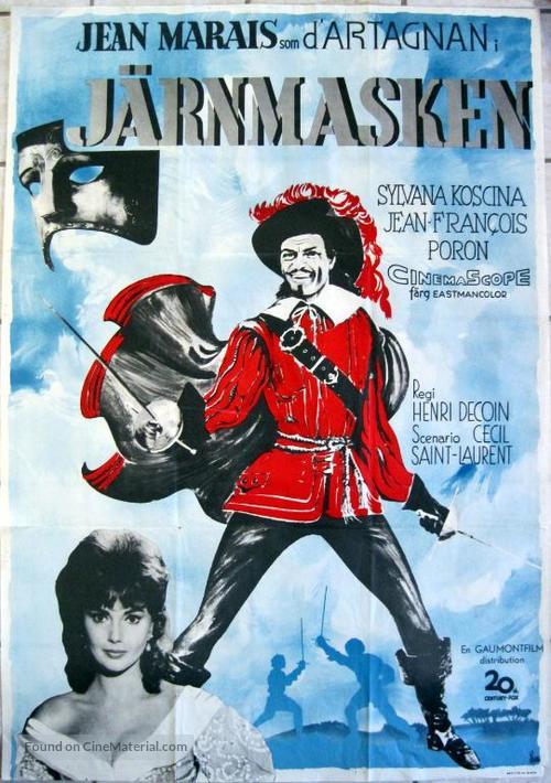 Masque de fer, Le - Swedish Movie Poster