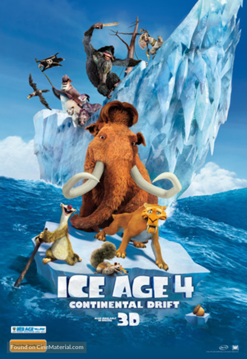 Ice Age: Continental Drift - Australian Movie Poster