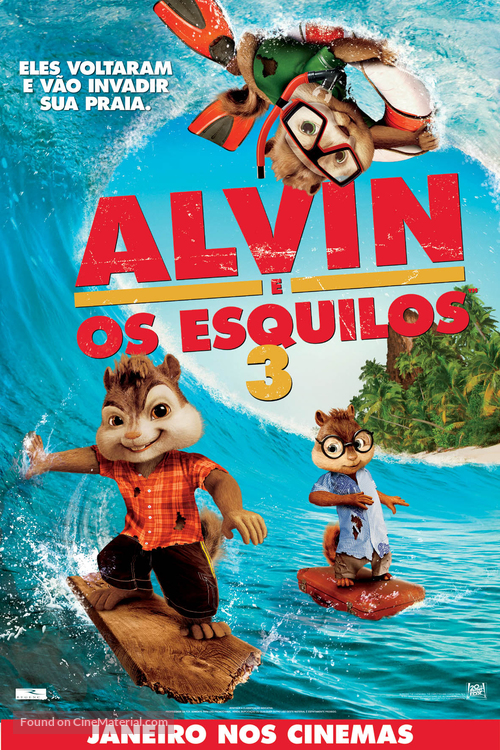 Alvin and the Chipmunks: Chipwrecked - Brazilian Movie Poster