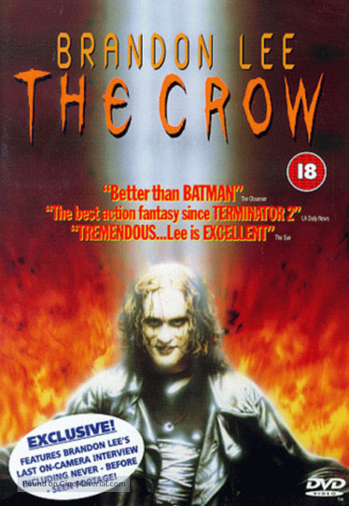 The Crow - British DVD movie cover