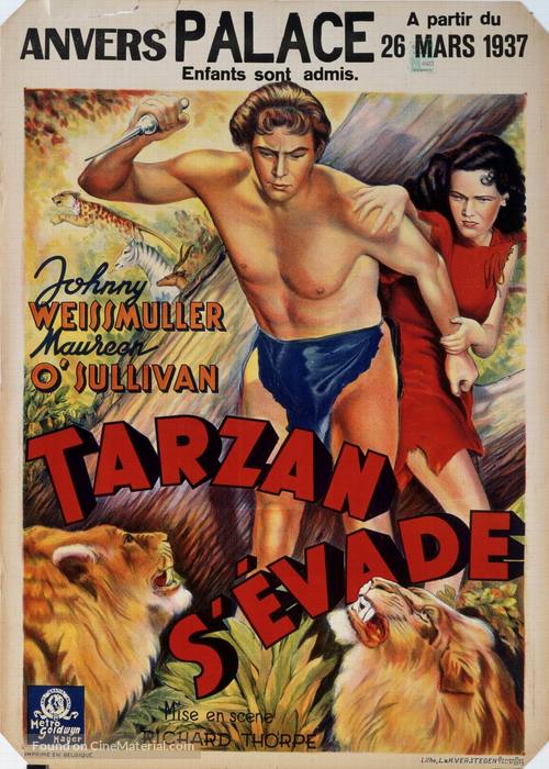 Tarzan Escapes - Belgian Movie Poster
