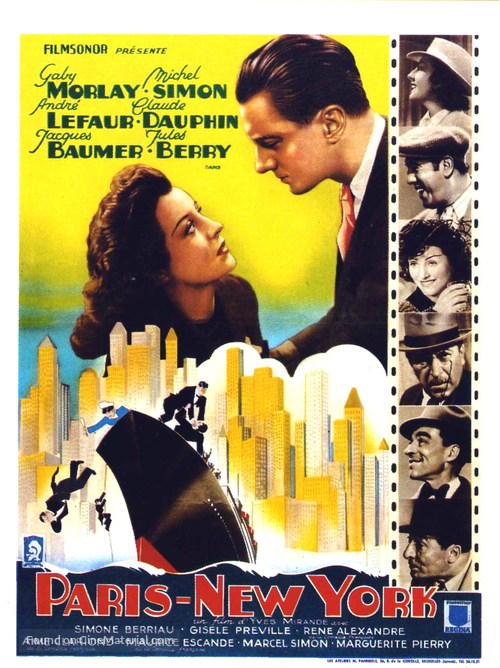 Paris New-York - Belgian Movie Poster