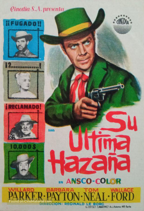 The Great Jesse James Raid - Spanish Movie Poster